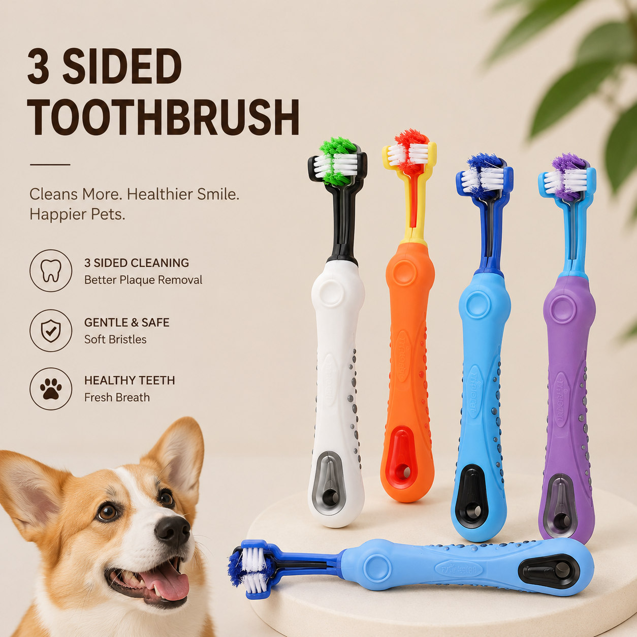 3 Sided Toothbrush